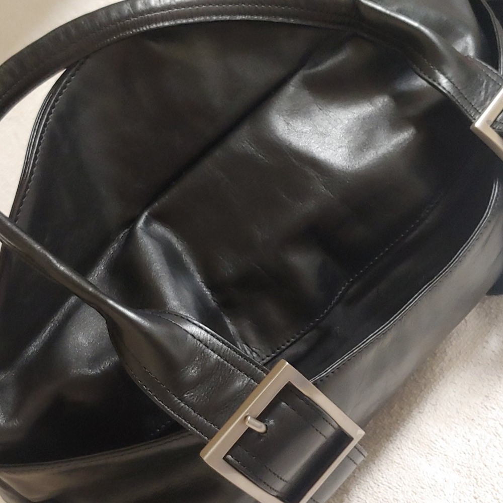 NWOT Kenneth Cole NY black leather bag - Picture 8 of 16